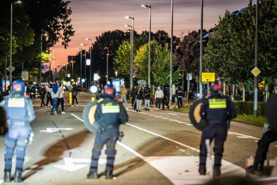 Police at Hoofddorp demonstration